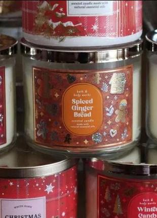 Новогодняя свеча bath and body works holiday3 фото