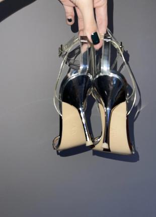 Босоножки сандалии прозрачные с камушками zara4 фото