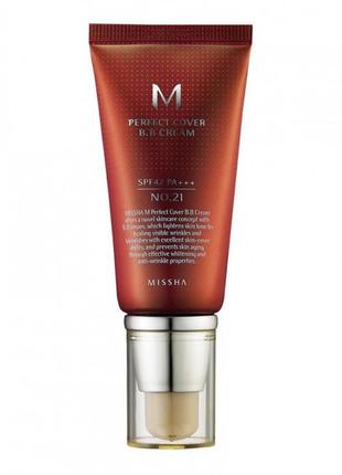 Вв крем идеальное покрытие missha m perfect cover bb cream №21 50 мл