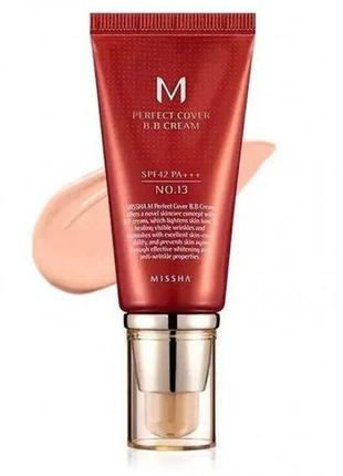 Вв крем идеальное покрытие missha m perfect cover bb cream №13 50 мл