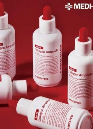 Колагенова сироватка з лактобактеріями і амінокислотами medi-peel red lacto collagen ampoule 70 ml2 фото