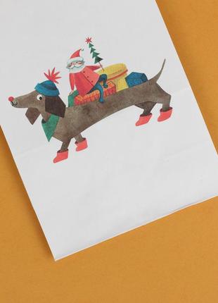Новорічний пакет 150*90*240 паперові пакети для новорічних подарунків різдвяні подарункові пакети7 фото