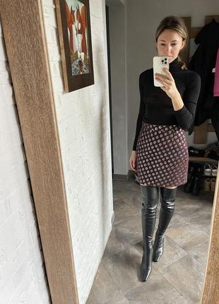 Твідова дизайнерська юбка спідниця