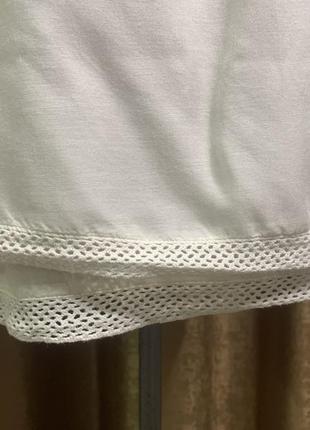 Белая, вискозная, лёгкая, воздушная юбка lindex с прошвой, р.m5 фото