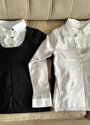 Нарядна тепла шерстяна кофта-блуза sela