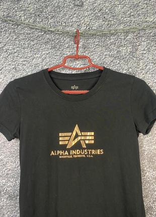 Жіноча крута оригінальна футболка alpha industries розмір xs2 фото