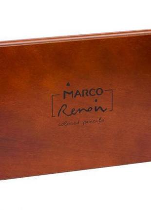 Олівці кольорові 72 кольори "marco" renoir в дерев'яній коробці 3100-72wb2 фото
