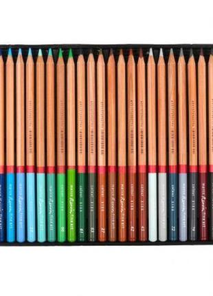 Олівці кольорові акварельні 48 кольорів "marco" renoir у металевому пеналі fineart-48tn3 фото