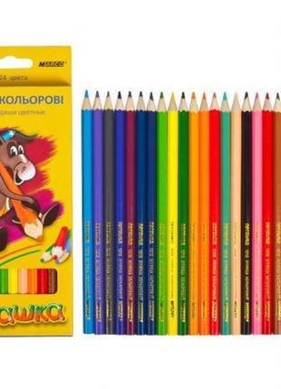 Олівці кольорові 24 кольори "marco" пегашка 1010-24cb