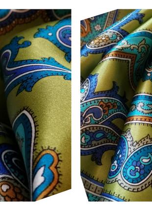 Cirro шелковый большой платок с ручной росписью винтаж шов роуль9 фото