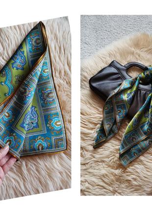 Cirro шелковый большой платок с ручной росписью винтаж шов роуль10 фото