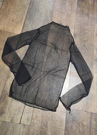 Кофта-сетка черная женская сетка кофта женская