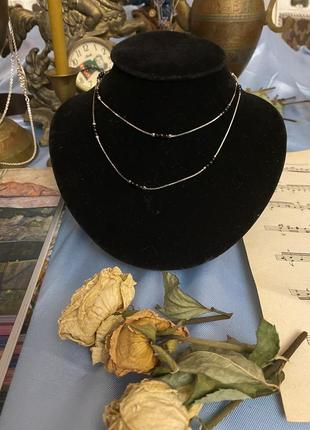 American vintage🇺🇸ланцюжок з вставками , чорні кульки. ох і симпачитчий.