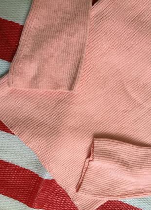 Мегакрутая кофта светр світшот/ відкриті плечі/ рожевий/в рубчик/тренд сезону актуально5 фото