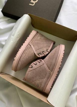 Зимние угги ugg neumel "pink"