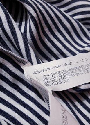 Брендовая 100% вискоза стильная рубашка блуза в полоску оверсайз р.l от zara made in portugal7 фото