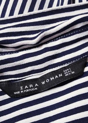 Брендовая 100% вискоза стильная рубашка блуза в полоску оверсайз р.l от zara made in portugal5 фото