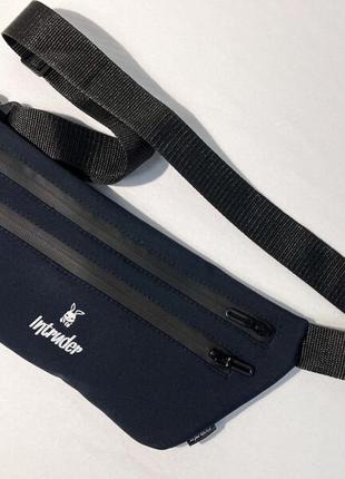 Бананка intruder на два відділення з логотипом темно-синя. артикул: 11-0245