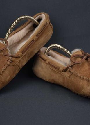 Ugg australiaolsen угги мокасины тапочки зимние мех овчина цигейка. оригинал. 39 р./25 см.3 фото