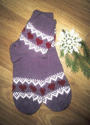 Новогодние вязаные носки для мужчин1 фото