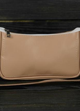 Женская кожаная сумка джулс, натуральная гладкая кожа, цвет какао2 фото