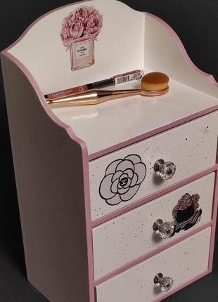 Дерев'яний мінікомод органайзер для косметики прикрас та різних дрібничок