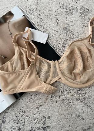Зручний бюстгальтер lanny mode на чашку d, ліфчик без поролону бежевий