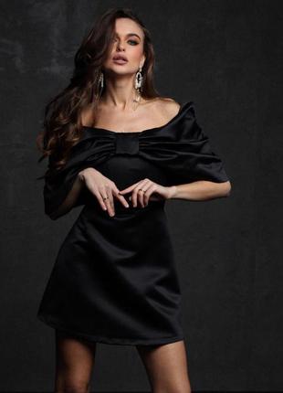 Платье женское короткое черное, в стиле baby doll