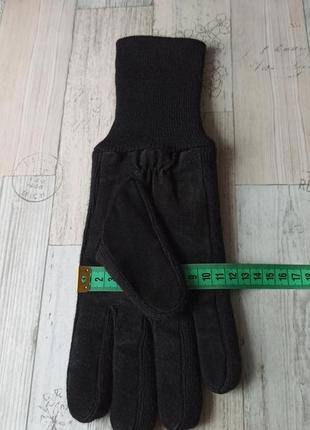Теплые мужские замшевые перчатки р м