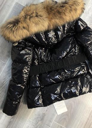 Шикарний пуховик куртка монклер бренд чорний