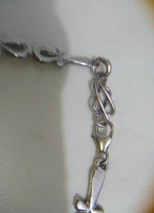 Срібний браслет анкх3 фото