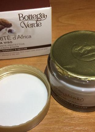 Karite d'africa крем для обличчя живильний і захисний з олією ши і каріте bottega verde3 фото