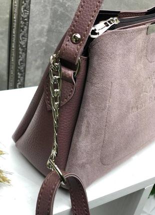 Женская сумка с натуральной замшей (10 расцветок)4 фото