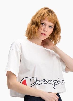 Champion топ футболка женская белая брендовая оригинал