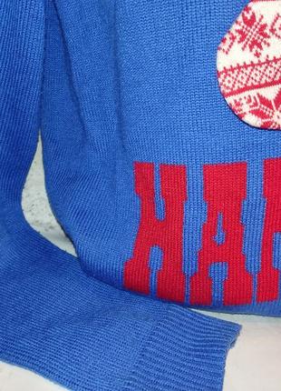 Зимний новогодний мужской вязаный свитер, м, 463 фото