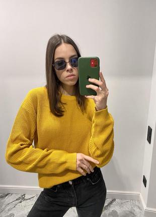 Желтый оверсайз свитер2 фото