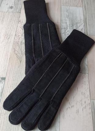 Теплые мужские замшевые перчатки р м