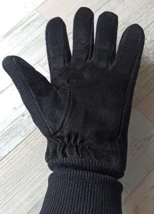 Теплые мужские замшевые перчатки р м