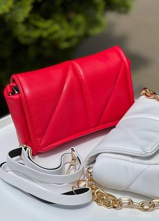 Жіноча червона сумка клатч маленька сумка зручна сумка для телефона1 фото