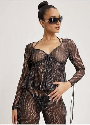 Прозрачная накидка с завязками missguided