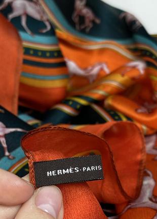 Оригінальний шовковий шарф  hermes scarf sequences by caty latham3 фото