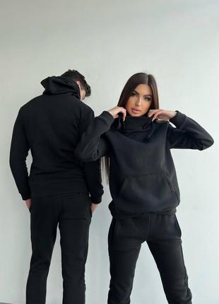 Костюми на флісі family look - стильний теплий спортивний костюм жіночий і чоловічий4 фото