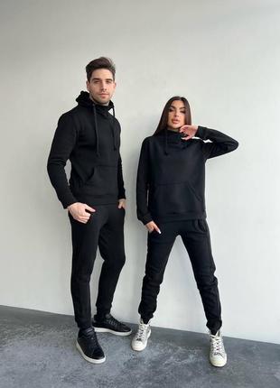Костюми на флісі family look - стильний теплий спортивний костюм жіночий і чоловічий3 фото