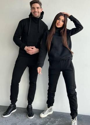 Костюми на флісі family look - стильний теплий спортивний костюм жіночий і чоловічий