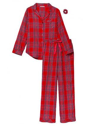 Пижама victoria's secret flannel long pj set3 фото