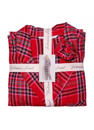 Пижама victoria's secret flannel long pj set4 фото