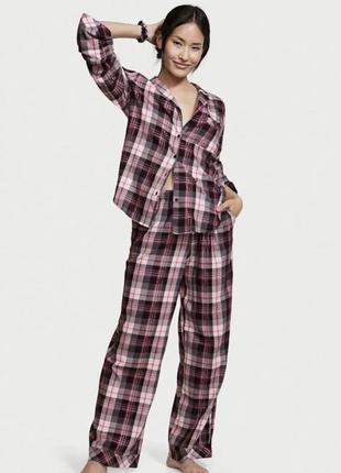 Піжама victoria's secret flannel long pj set1 фото