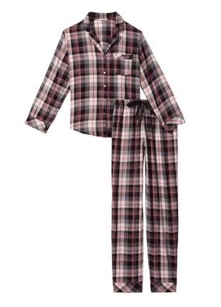 Пижама victoria's secret flannel long pj set3 фото