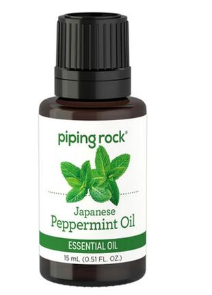 Ефірна олія з ароматом японської перцевої м'яти, japanese peppermint oil від piping rock, 15мл