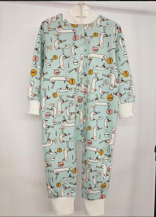 Комбинезон-пижама ткань-интерлок набивной3 фото